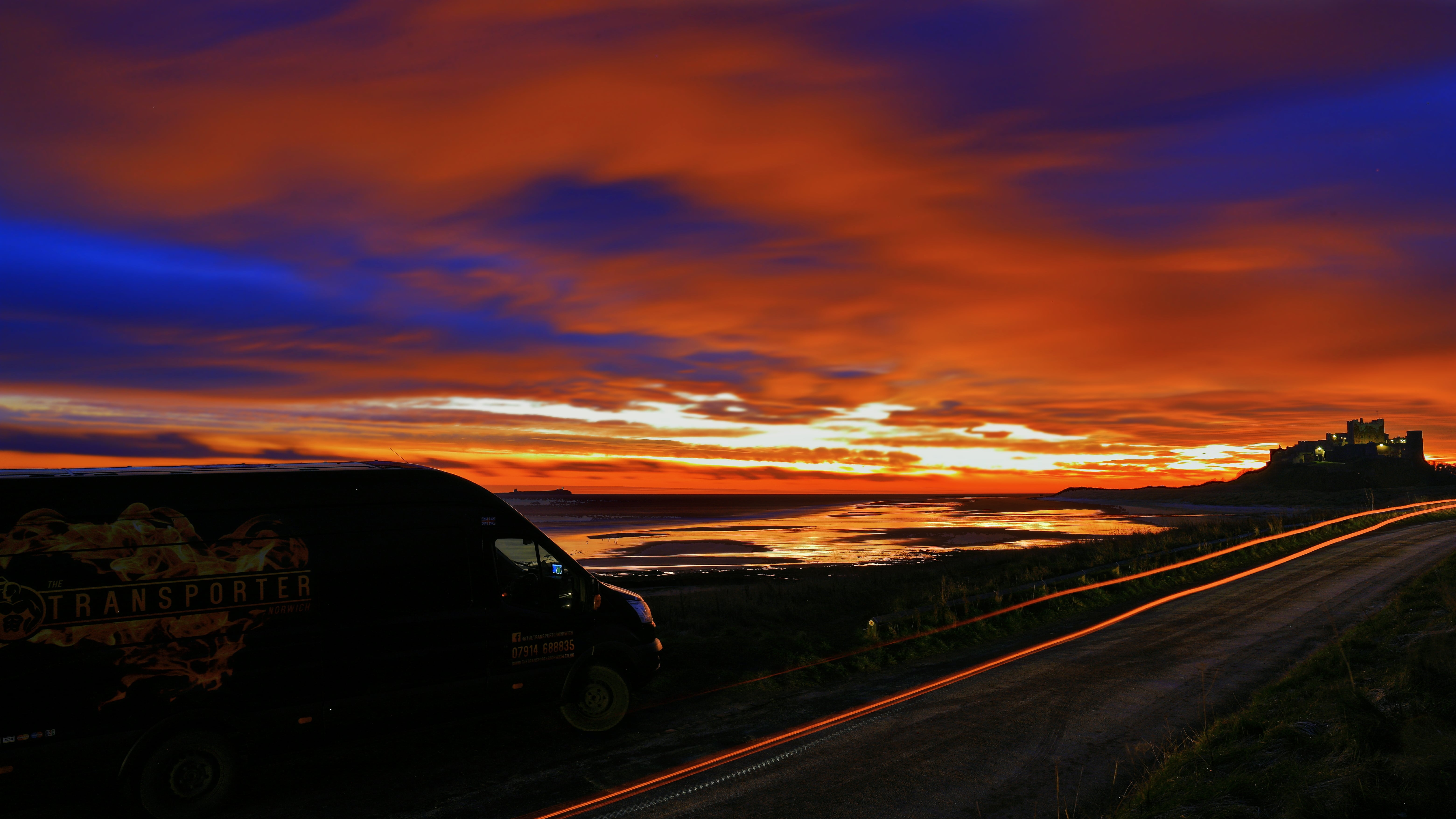 Long distance move at sunset