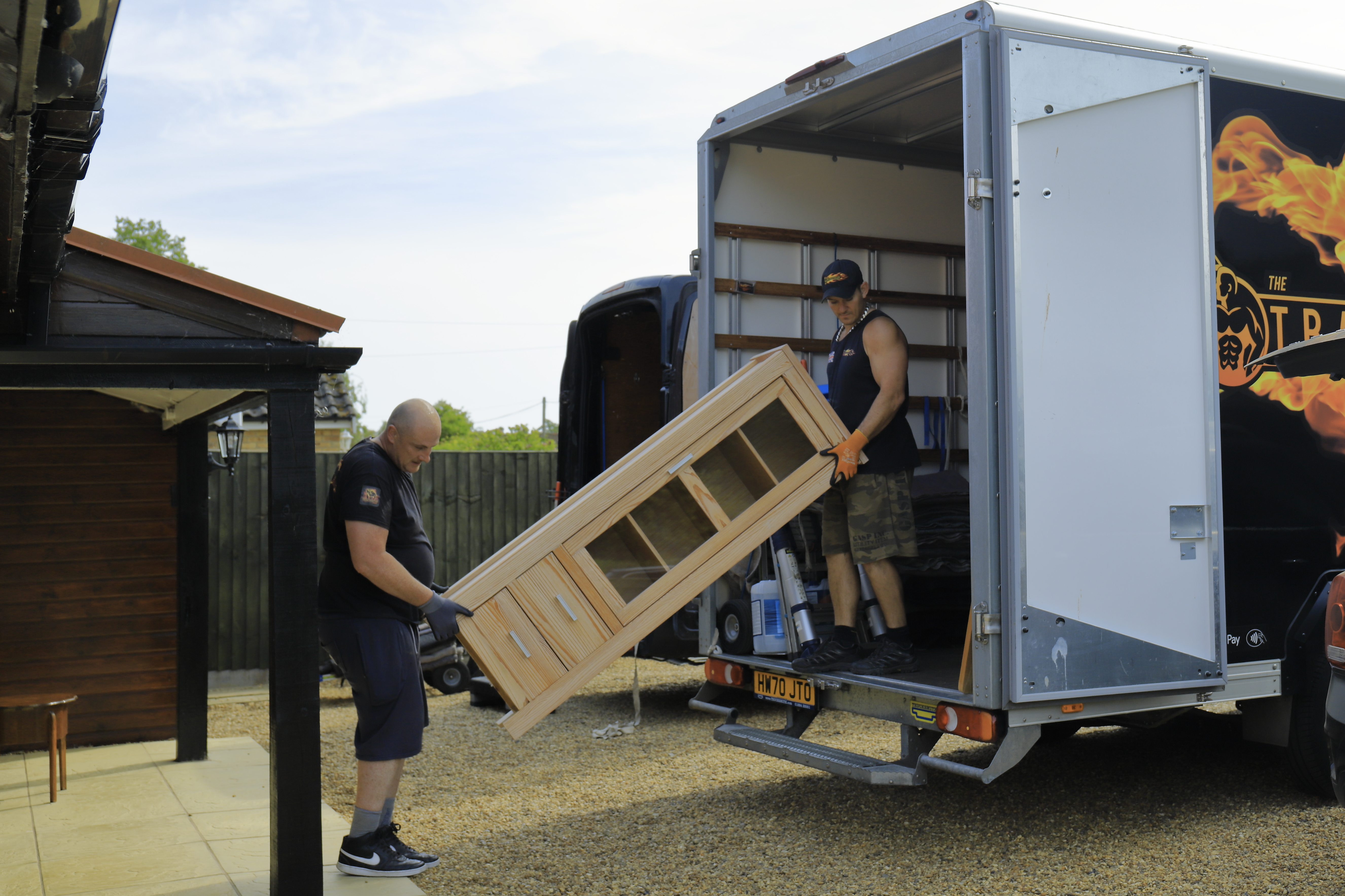 Loading student belongings